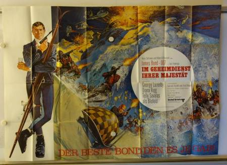 On Her Majestys Secret Service original release german four-panel movie poster